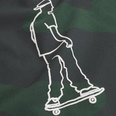 MANGO DARK GREEN SKATE PRINTED HOODIE 4756