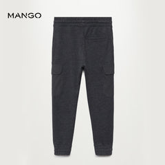 MANGO DARK GREY POCKET JOGGER TROUSERS