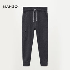MANGO DARK GREY POCKET JOGGER TROUSERS