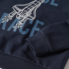 MANGO DARK BLUE SPACE RACE SWEATSHIRT