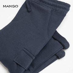 MANGO DARK NAVY COTTON CARGO TROUSER 67034458