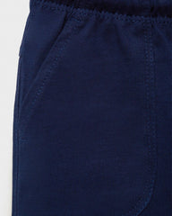 MANGO DARK NAVY COTTON SHORTS WITH DRAWSTRINGS 87035964