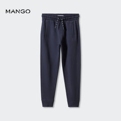 MANGO DARK NAVY DRAWSTRING JOGGER TROUSER 57001041