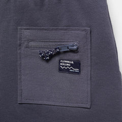 MANGO DARK NAVY ELASTIC WAIST BERMUDA SHORTS