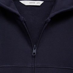 MANGO DARK NAVY FRANCIA ZIPPED HOODIE 77032923