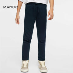 MANGO DARK NAVY JOGGER STYLE TROUSER 37001059