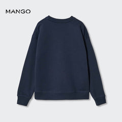MANGO DARK NAVY MAINE EMBROIDERED SWEATSHIRT 3793