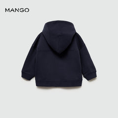 MANGO DARK NAVY NYC PRINTED HOODIE