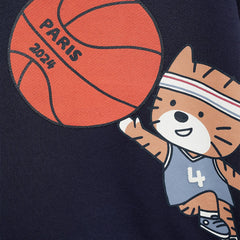 MANGO DARK NAVY PARIS PRINTED SWEATSHIRT