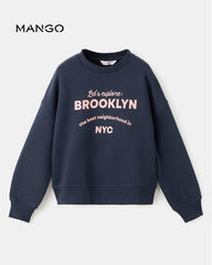 MANGO DARK NAVY PRINTED SWEATSHIRT 17036343