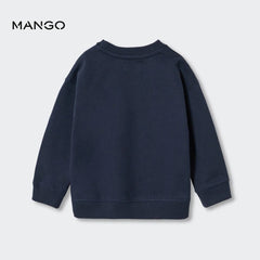 MANGO DARK NAVY ROOKIE TEXTURED SWEATSHIRT 31274