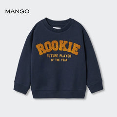 MANGO DARK NAVY ROOKIE TEXTURED SWEATSHIRT 31274