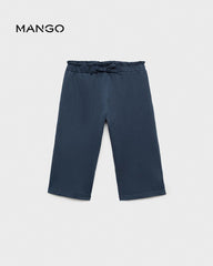 MANGO DARK NAVY STAIGH BOW TROUSER 87065962