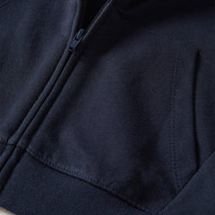 MANGO DARK NAVY ZIIPED HOODIE 1030