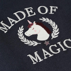 MANGO DEEP NAVY BLUE MAGIC EMBROIDERED SWEATSHIRT