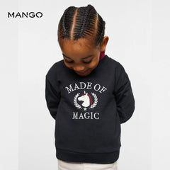 MANGO DEEP NAVY BLUE MAGIC EMBROIDERED SWEATSHIRT