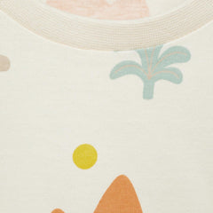 MANGO ECRU PRINTED COTTON T-SHIRT