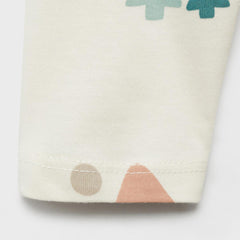 MANGO ECRU PRINTED COTTON T-SHIRT