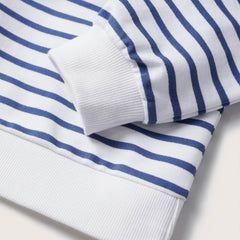 MANGO EGG SHELL BLUE STRIPED SWEATSHIRT 6314