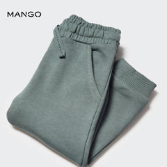 MANGO FOREST GREEN JOGGER STYLE TROUSER 72884