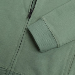 MANGO FOREST GREEN ZIPPER HOODIE