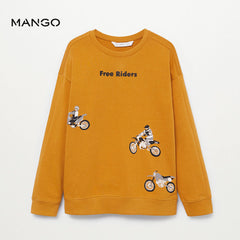 MANGO FREE RIDERS PRINTED SWEATSHIRT