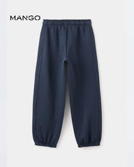 MANGO GIRLS DARK NAVY TROUSER WITH ELASTIC WAIST 17065160
