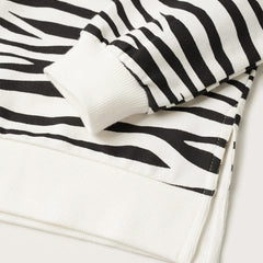 MANGO OFF WHITE ZEBRA PRINT SWEATSHIRT 2 PCS SET