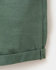 MANGO GREEN COTTON ROLLED HEM SHORTS