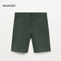 MANGO GREEN JOGGING BERMUDA SHORTS