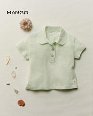 MANGO GREEN POLO STYLE T-SHIRT 87025976