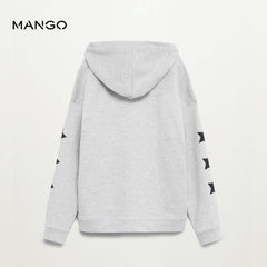 MANGO GREY 1984 L.A GIRL PRNTED HOODIE