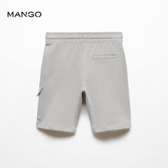 MANGO GREY BOYS CARGO STYLE SHORTS 67085993