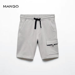 MANGO GREY BOYS CARGO STYLE SHORTS 67085993