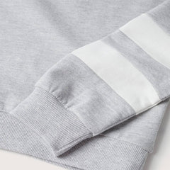 MANGO GREY CONTRASTING SLEEVE SWEATSHIRT