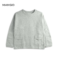 MANGO GREY DUAL POCKET SWEATSHIRT