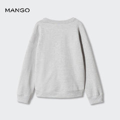 MANGO GREY FEELING GOOD PRINTED SWEATSHIRT