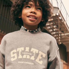 MANGO GREY FREEDOM SWEATSHIRT 77017931