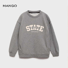 MANGO GREY FREEDOM SWEATSHIRT 77017931