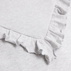MANGO GREY RUFFLED HOODED SWEATSHIRT