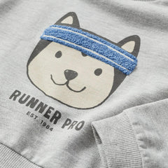 MANGO GREY RUNNER PRO COTTON BLEND SWEATSHIRT 21275