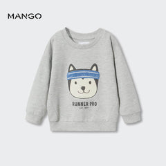 MANGO GREY RUNNER PRO COTTON BLEND SWEATSHIRT 21275