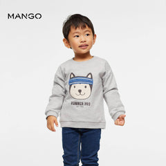 MANGO GREY RUNNER PRO COTTON BLEND SWEATSHIRT 21275