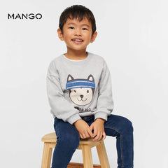 MANGO GREY RUNNER PRO COTTON BLEND SWEATSHIRT 21275