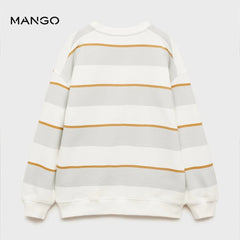 MANGO GREY STRIPED KODAK SWEATSHIRT 2 PCS SET