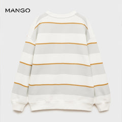MANGO GREY STRIPED KODAK SWEATSHIRT 87093638