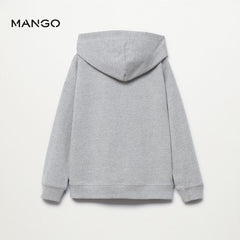 MANGO GREY TEXTURED DETAIL EXPEDITION HOODIE 4032
