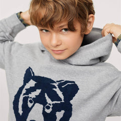 MANGO GREY TEXTURED DETAIL EXPEDITION HOODIE 4032