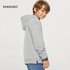 MANGO GREY TEXTURED DETAIL EXPEDITION HOODIE 4032
