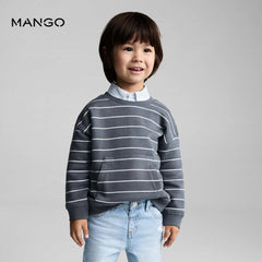 MANGO GREY THUNDERBOLTS FLEECE SWEATSHIRT